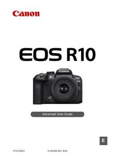 Canon EOS R10 manual. Camera Instructions.